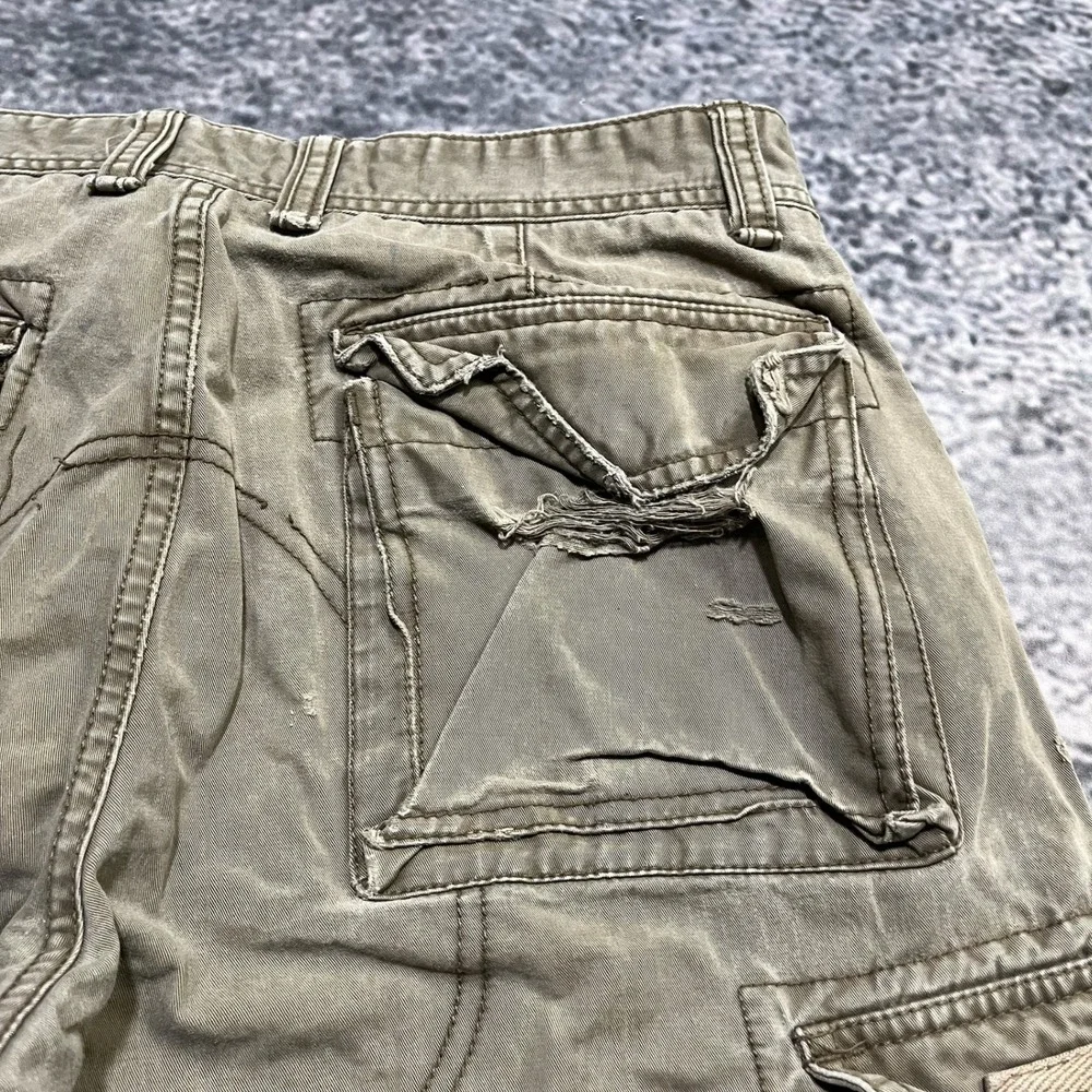 Old Navy Cargo Shorts Mens 31‎ Utility Skater Paratrooper Distressed Vintage Y2K
